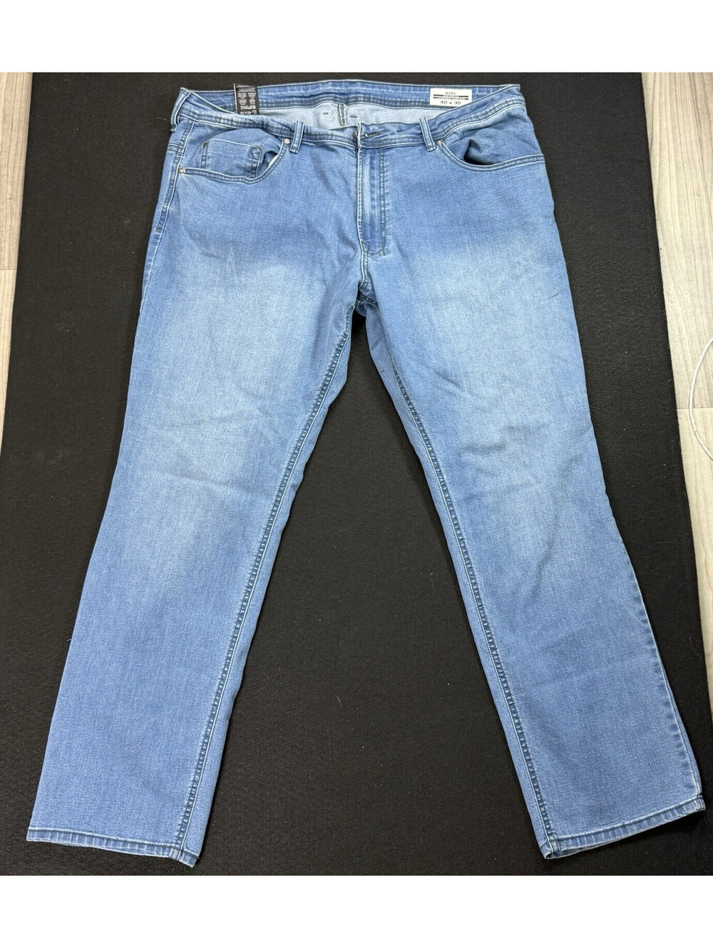 Buffalo David Bitton Men’s Blue Light Wash Slim Fit Stretch Jeans Mid Rise